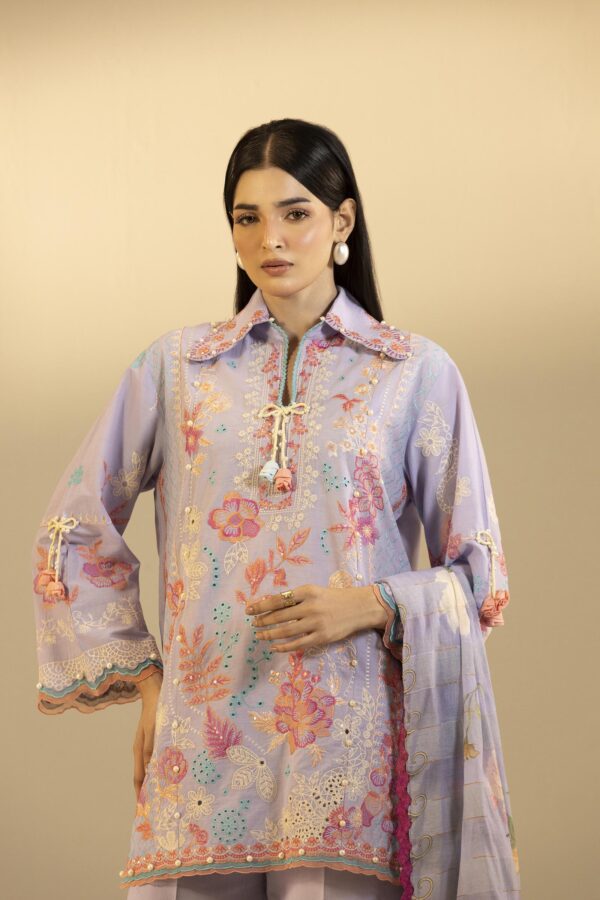 Alternative view of Sana Safinaz Unstitched Embroidered 3 Piece Muzlin Suit