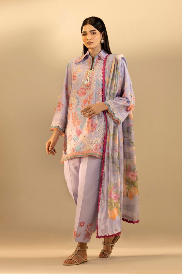 Sana Safinaz Unstitched Embroidered 3 Piece Muzlin Suit
