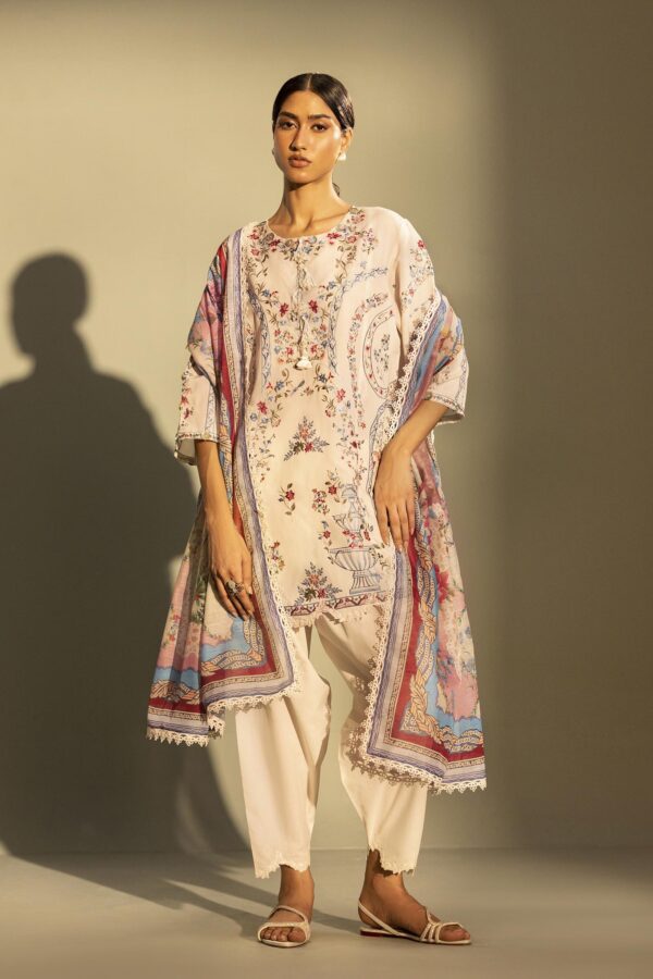 Sana Safinaz Unstitched Embroidered 3 Piece Muzlin Suit