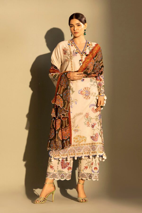 Sana Safinaz Unstitched Embroidered 3 Piece Muzlin Suit