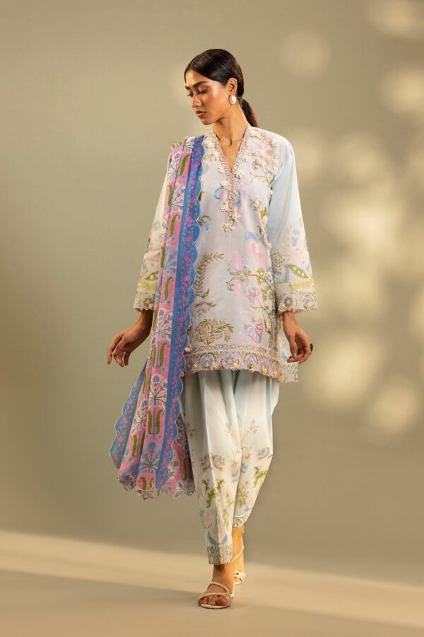 Sana Safinaz Unstitched Embroidered 3 Piece Muzlin Suit