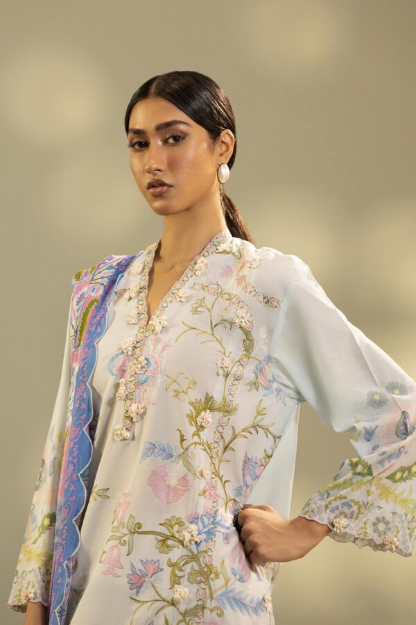Alternative view of Sana Safinaz Unstitched Embroidered 3 Piece Muzlin Suit