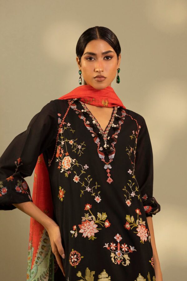 Alternative view of Sana Safinaz Unstitched Embroidered 3 Piece Muzlin Suit