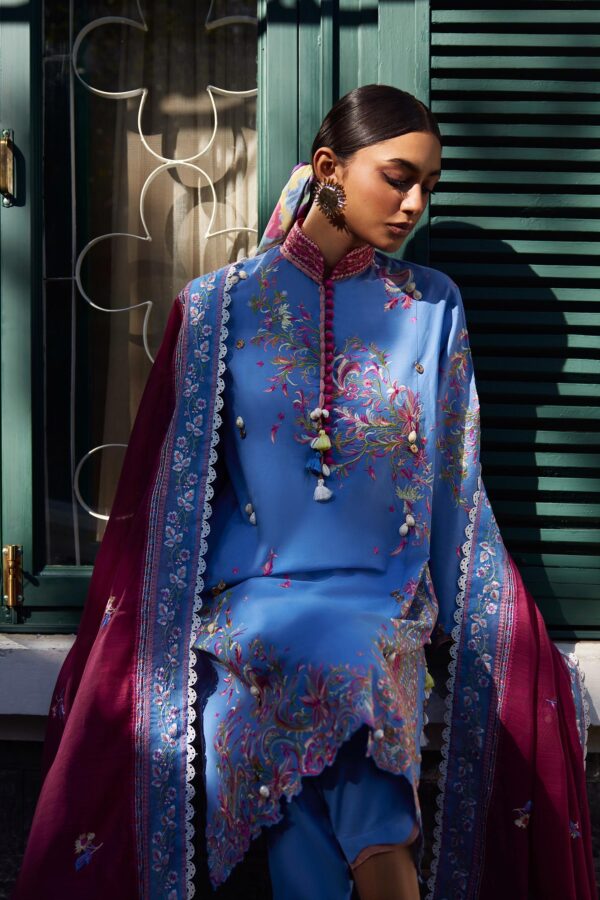 Alternative view of Sana Safinaz Unstitched Embroidered 3 Piece Muzlin Suit