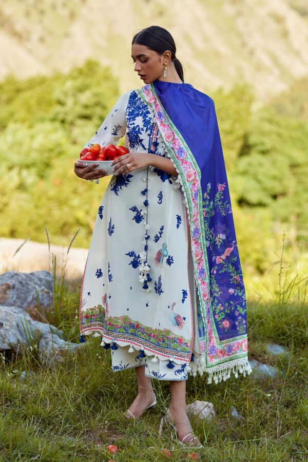 Alternative view of Sana Safinaz Unstitched Embroidered 3 Piece Muzlin Suit