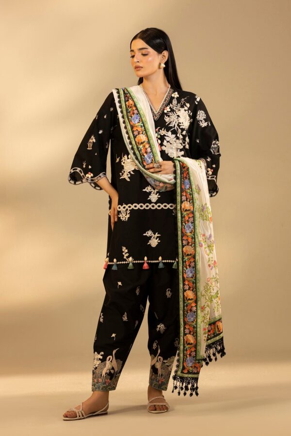 Sana Safinaz Unstitched Embroidered 3 Piece Muzlin Suit