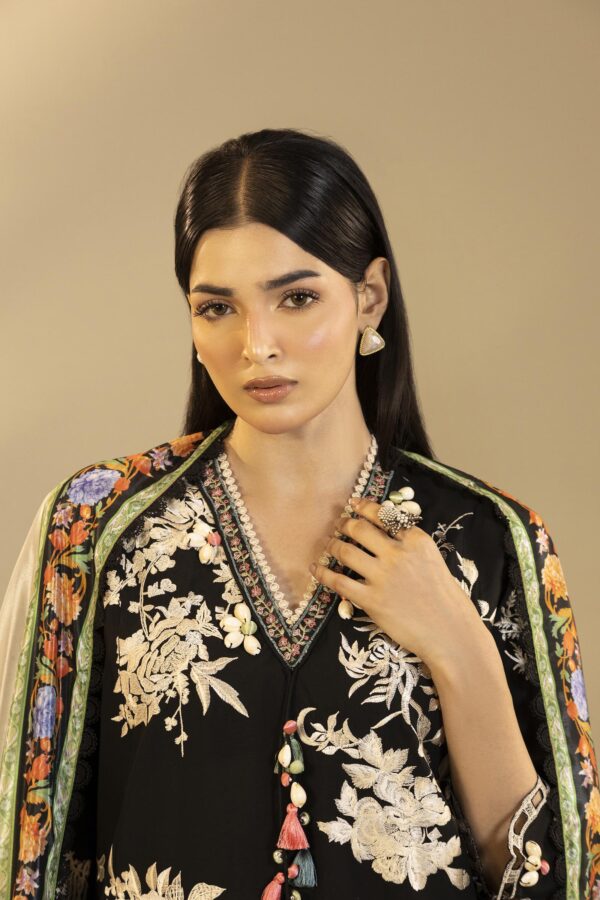 Alternative view of Sana Safinaz Unstitched Embroidered 3 Piece Muzlin Suit
