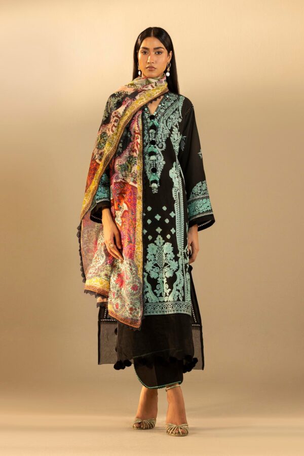 Sana Safinaz Unstitched Embroidered 3 Piece Muzlin Suit