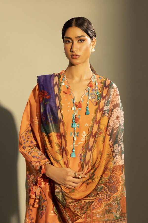 Alternative view of Sana Safinaz Unstitched Embroidered 3 Piece Muzlin Suit