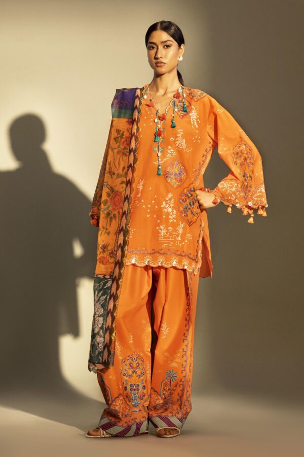 Sana Safinaz Unstitched Embroidered 3 Piece Muzlin Suit