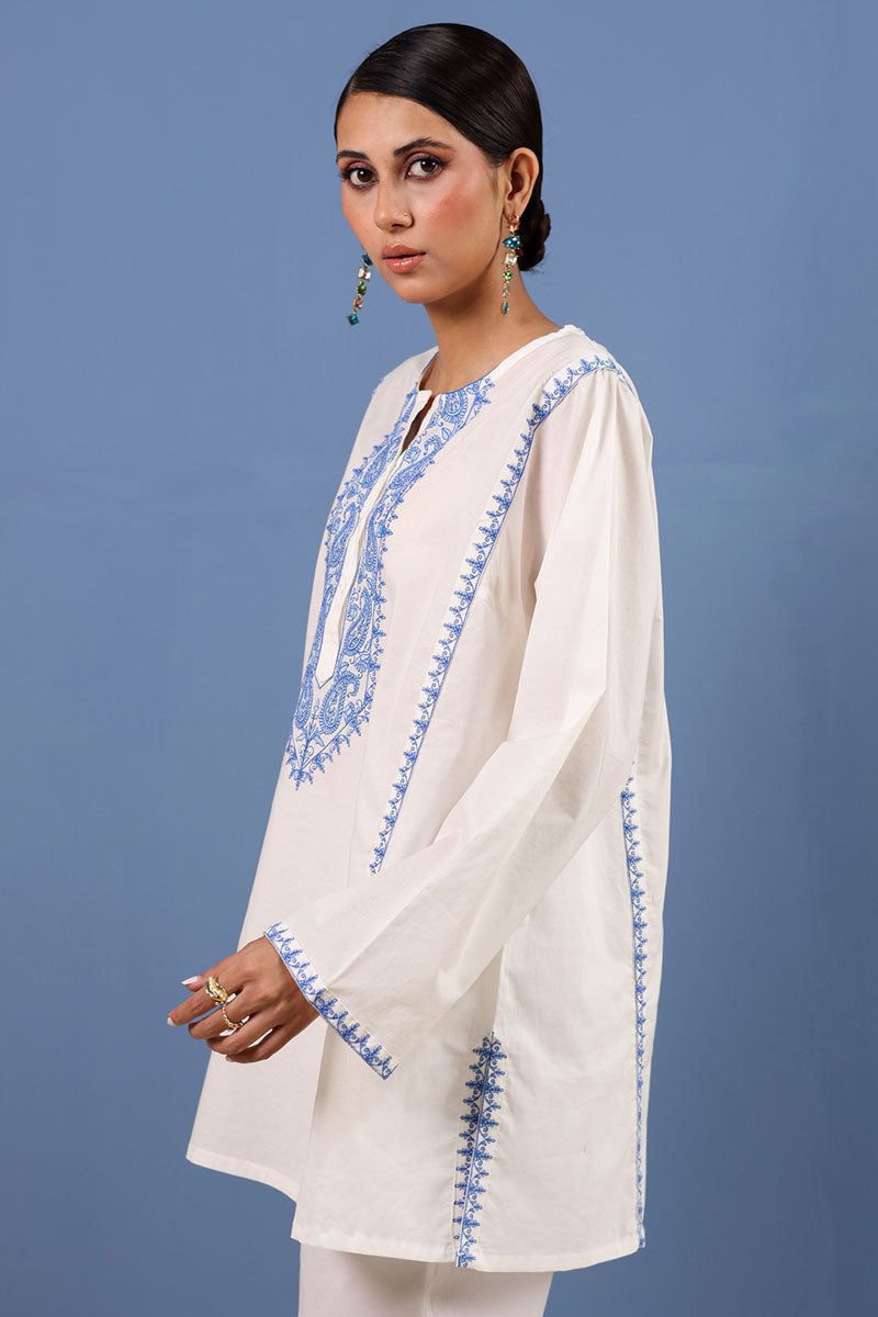Generation azure embroidered kurti– s26b4113 bonewhite 4 Generation Azure Embroidered Kurti– S26B4113 BoneWhite 4
