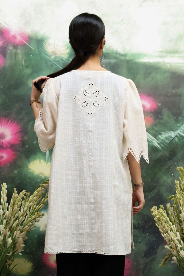 Generation ivory schiffli edit shirt– s26w8058 white 3 Generation Ivory Schiffli Edit Shirt– S26W8058 White 3