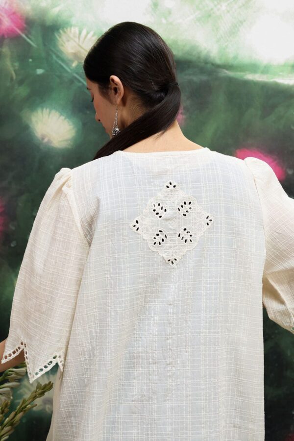 Generation ivory schiffli edit shirt– s26w8058 white 5 Generation Ivory Schiffli Edit Shirt– S26W8058 White 5