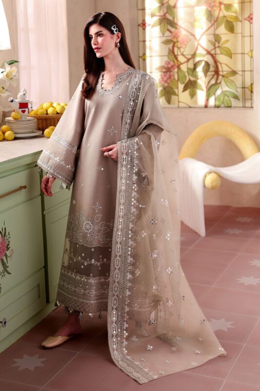 Cross Stitch SAGE TINT-3PC EMBROIDERED LAWN SUIT