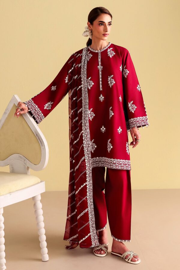 Cross Stitch ROYAL GARNET-3PC EMBROIDERED LAWN SUIT Cross Stitch ROYAL GARNET-3PC EMBROIDERED LAWN SUIT