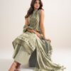 Sapphire Women's Unstitched Zari Lawn Printed Beige 3 Piece Suit – 0U3PDYS26V75