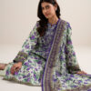 Sapphire Women's Unstitched Lawn Embroidered Off White and Purple 3 Piece Suit – 2DEDYS26V510 - Pakistani Suit - image 2