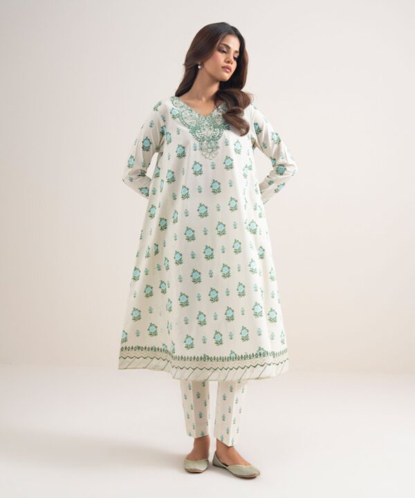 Sapphire Women's Unstitched Lawn Embroidered Off White 2 Piece Suit – 2TEDYS26V785