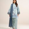 Sapphire women's unstitched cotton printed light blue 3 piece suit – 3pdys26v7113 Sapphire Women's Unstitched Cotton Printed Light Blue 3 Piece Suit – 3PDYS26V7113