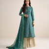 Sapphire Women's Unstitched Lawn Printed Teal Green 3 Piece Suit – 3PDYS26V7119