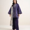 Sapphire Women's Unstitched Lawn Embroidered Blue 3 Piece Suit – 3PEADD26V111