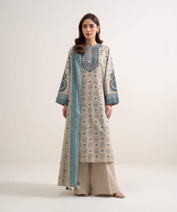 Sapphire Women's Unstitched Lawn Embroidered Beige 3 Piece Suit – 3PEDDS26V549 Sapphire Women's Unstitched Lawn Embroidered Beige 3 Piece Suit – 3PEDDS26V549