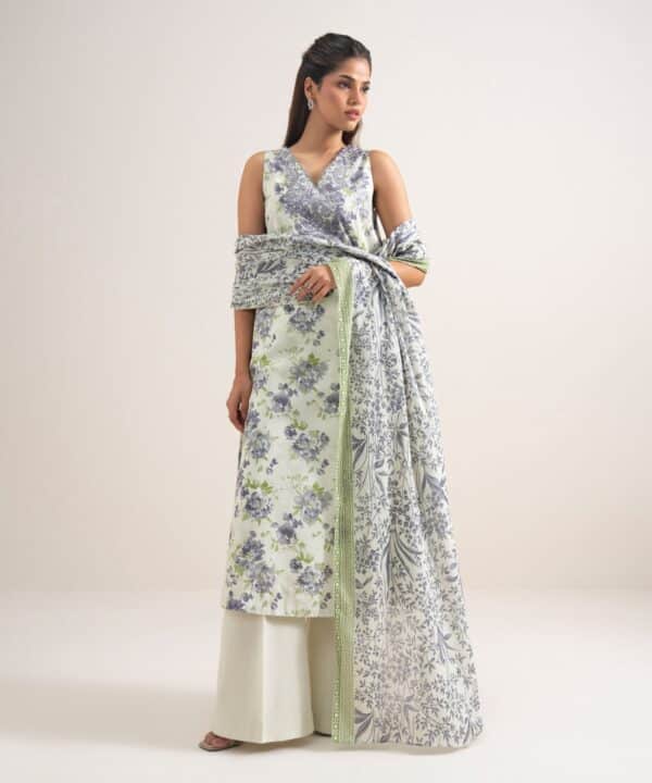 Sapphire Women's Unstitched Lawn Embroidered Off White 3 Piece Suit – 3PEDYS26V649 Sapphire Women's Unstitched Lawn Embroidered Off White 3 Piece Suit – 3PEDYS26V649