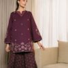 Sapphire Women's Unstitched Cotton Embroidered Purple 2 Piece Suit – 3PEDYS26V653