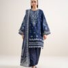 Sapphire Women's Unstitched Cotton Embroidered Blue 3 Piece Suit – 3PEDYS26V718
