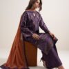 Sapphire Women's Unstitched Cotton Embroidered Purple – 3PEDYS26V730