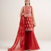 Sapphire Women's Unstitched Cotton Embroidered Red – 3PEDYS26V746