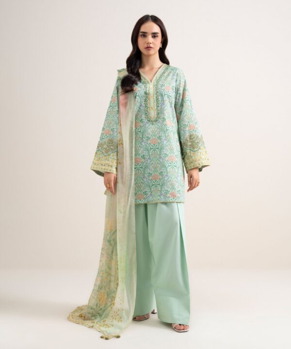 Sapphire Women's Unstitched Lawn Embroidered Blue – 3PEDYS26V751