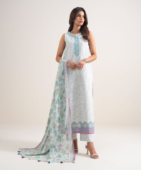 Sapphire Women's Unstitched Lawn Embroidered Grey – 3PEDYS26V763