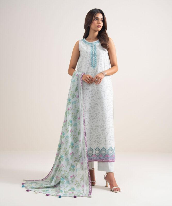 Sapphire Women's Unstitched Lawn Embroidered Grey – 3PEDYS26V763