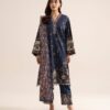 Sapphire Women's Unstitched Lawn Embroidered Navy Blue 3 Piece Suit – 3PESGS26V717