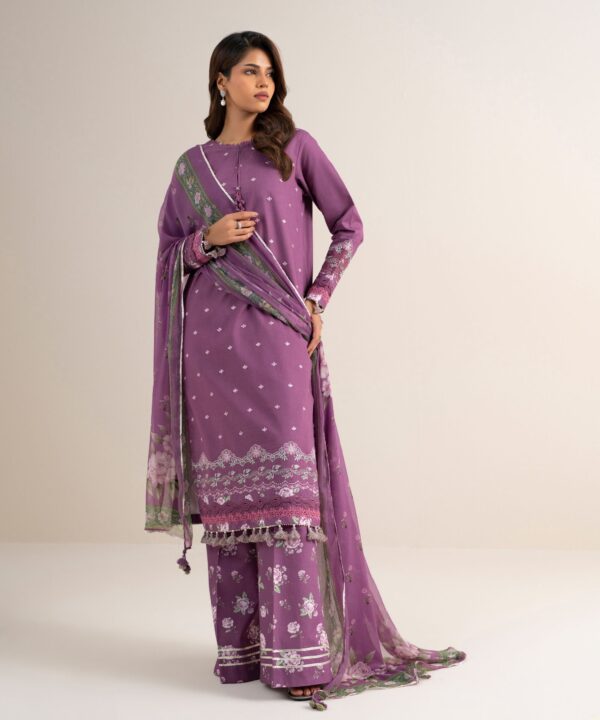 Sapphire Women's Unstitched Lawn Embroidered Purple – 3PESGS26V782