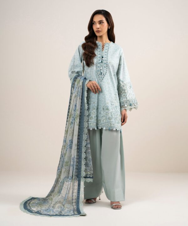 Sapphire Women's Unstitched Lawn Embroidered Blue – 3PESGS26V790