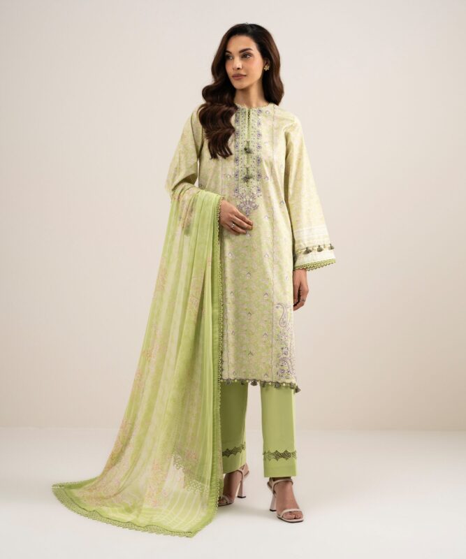 Sapphire Women's Unstitched Lawn Embroidered Green – 3PESGS26V792