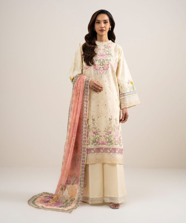 Sapphire Women's Unstitched Lawn Embroidered Yellow – 3PESGS26V799