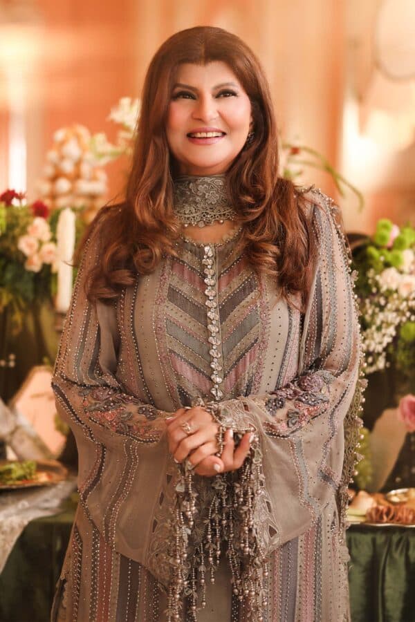 Maria b 3 piece embroidered chiffon suit– d1-g Maria B 3 Piece Embroidered Chiffon Suit– D1-G