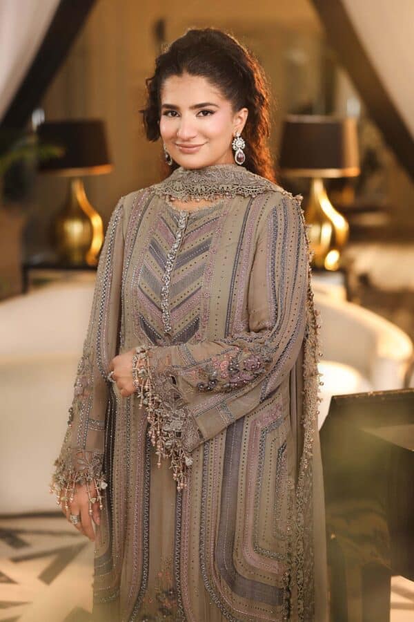 Maria b 3 piece embroidered chiffon suit– d1-i Maria B 3 Piece Embroidered Chiffon Suit– D1-I