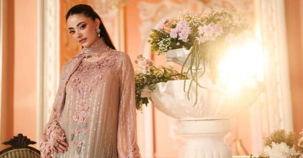 Maria b 3 piece embroidered chiffon suit– d2-f Maria B 3 Piece Embroidered Chiffon Suit– D2-F