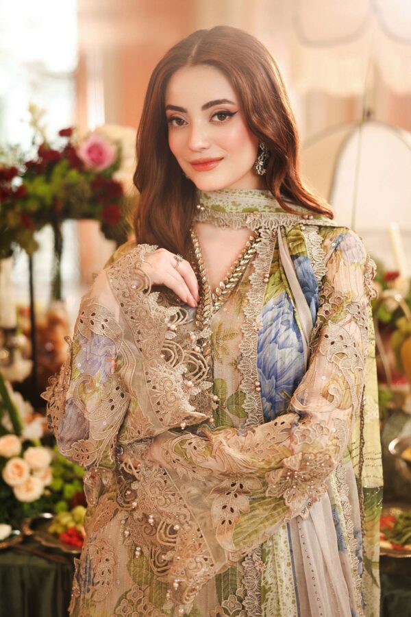 Maria B 3 Piece Embroidered Chiffon Suit– D3-A