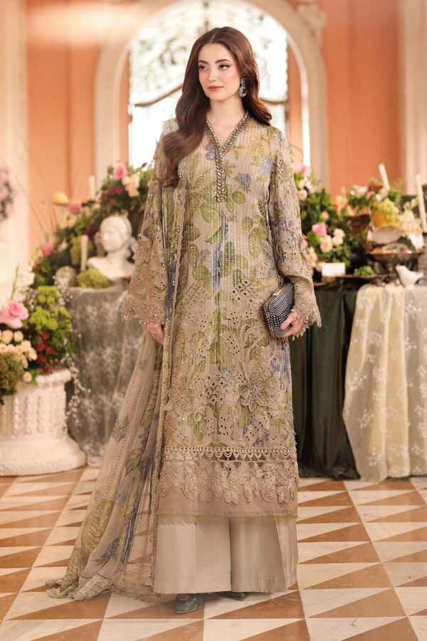 Maria B 3 Piece Embroidered Chiffon Suit Maria B 3 Piece Embroidered Chiffon Suit