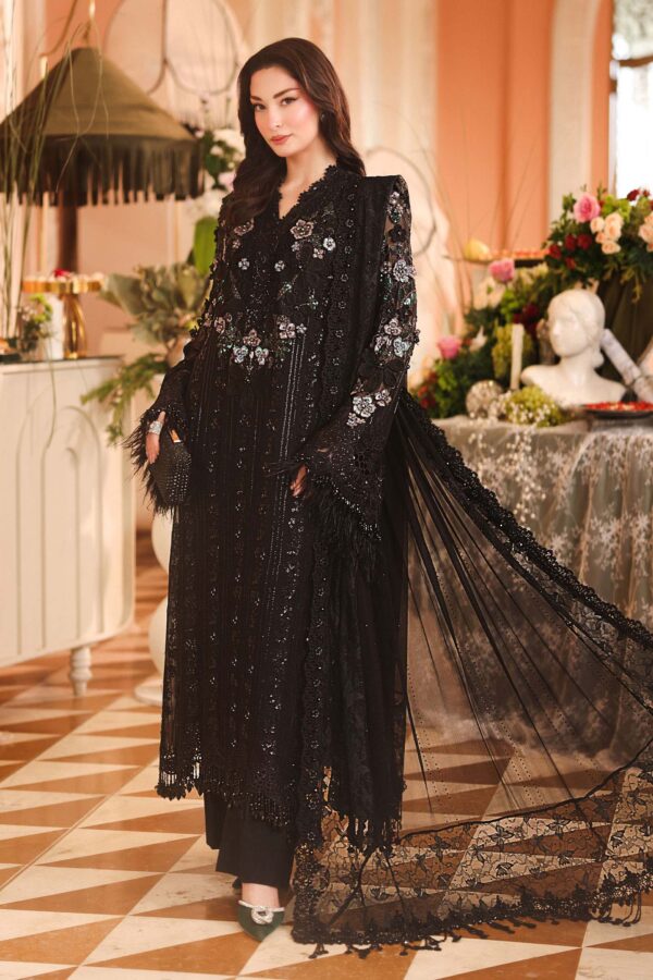 Maria B 3 Piece Embroidered Chiffon Suit– D4-B