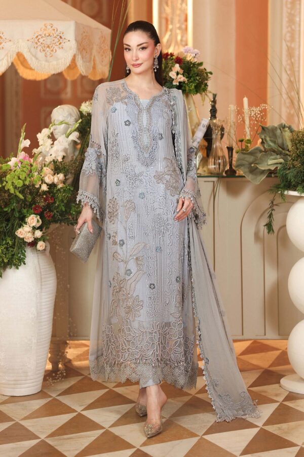 Maria B 3 Piece Embroidered Chiffon Suit Maria B 3 Piece Embroidered Chiffon Suit