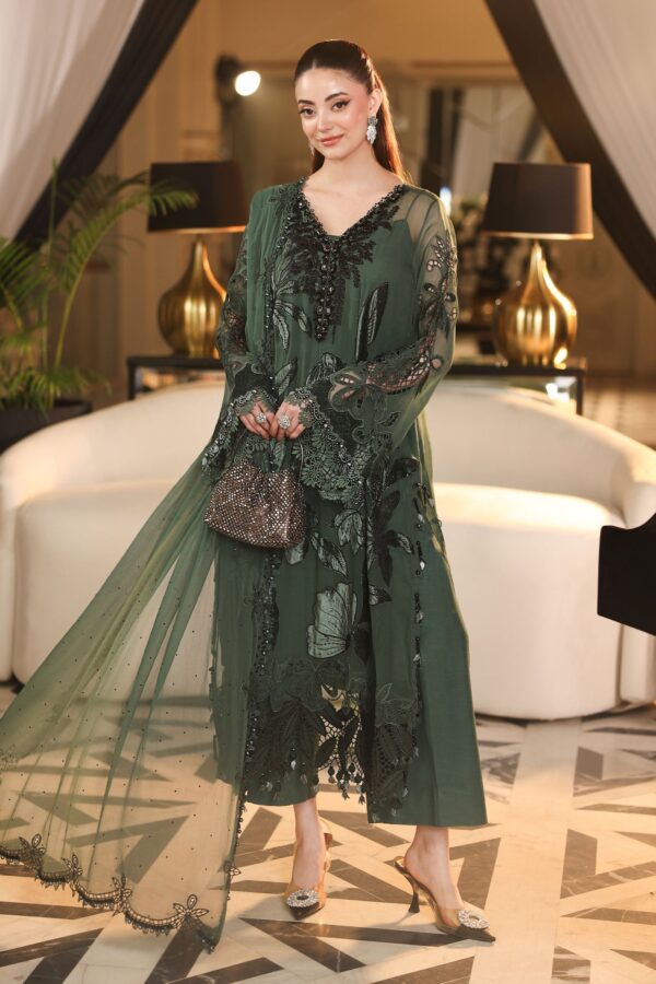 Maria B 3 Piece Embroidered Chiffon Suit– D7-A