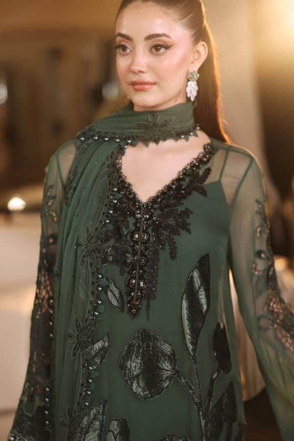 Maria b 3 piece embroidered chiffon suit– d7-f Maria B 3 Piece Embroidered Chiffon Suit– D7-F