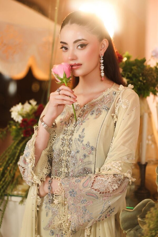 Maria B 3 Piece Embroidered Chiffon Suit– D8-A