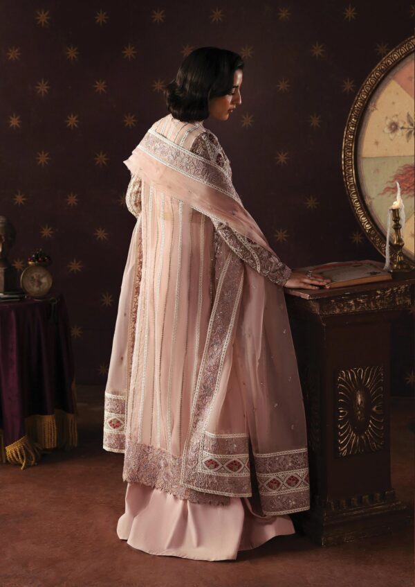 Afrozeh La Fuchsia Unstitched Formal 3Pc Suit FWU-0072 Hermit - Image 2